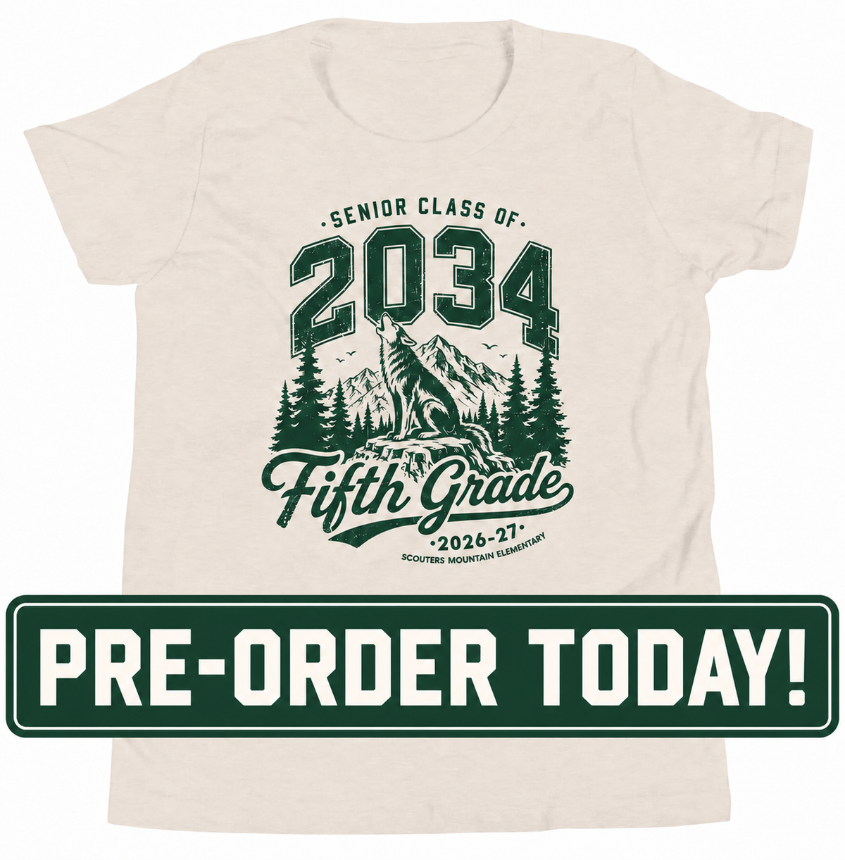 PRE-ORDER - 5th Grade Promotion T-shirt Fundraiser — School distribution — no shipping to your home